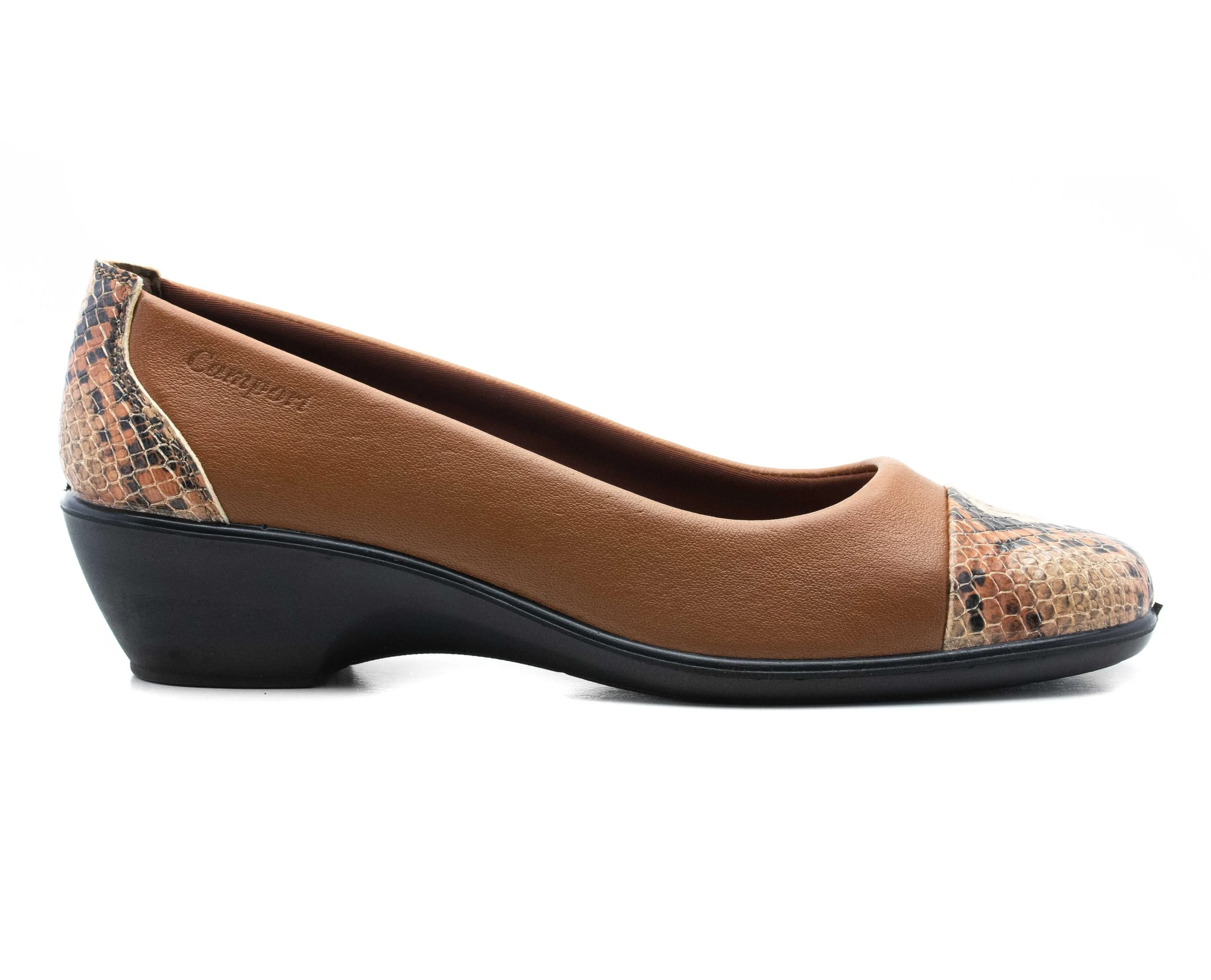 Mulher Camport Sapatos^Sapato Dress Code Stretch Camel