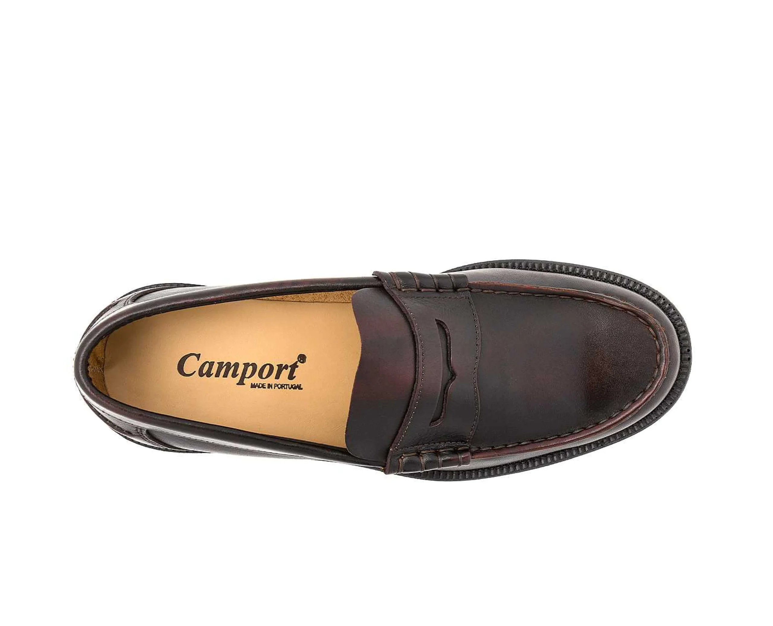 Homem Camport Mocassins^Sapato Executive Bordeaux Escuro