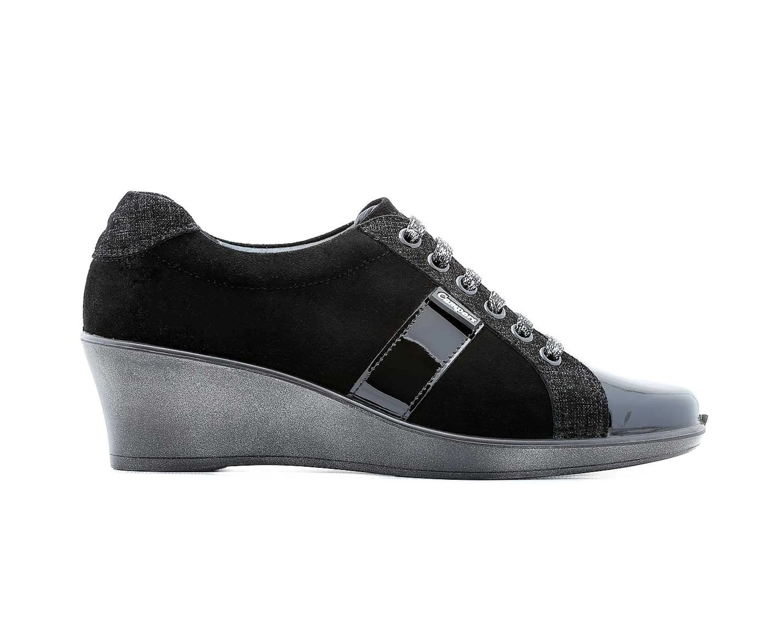 Mulher Camport Sapatilhas^Sapato Silver Preto